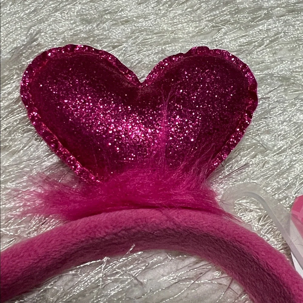 NWT Whisker City Dog / Cat Heart Valentines Headband OSFA
